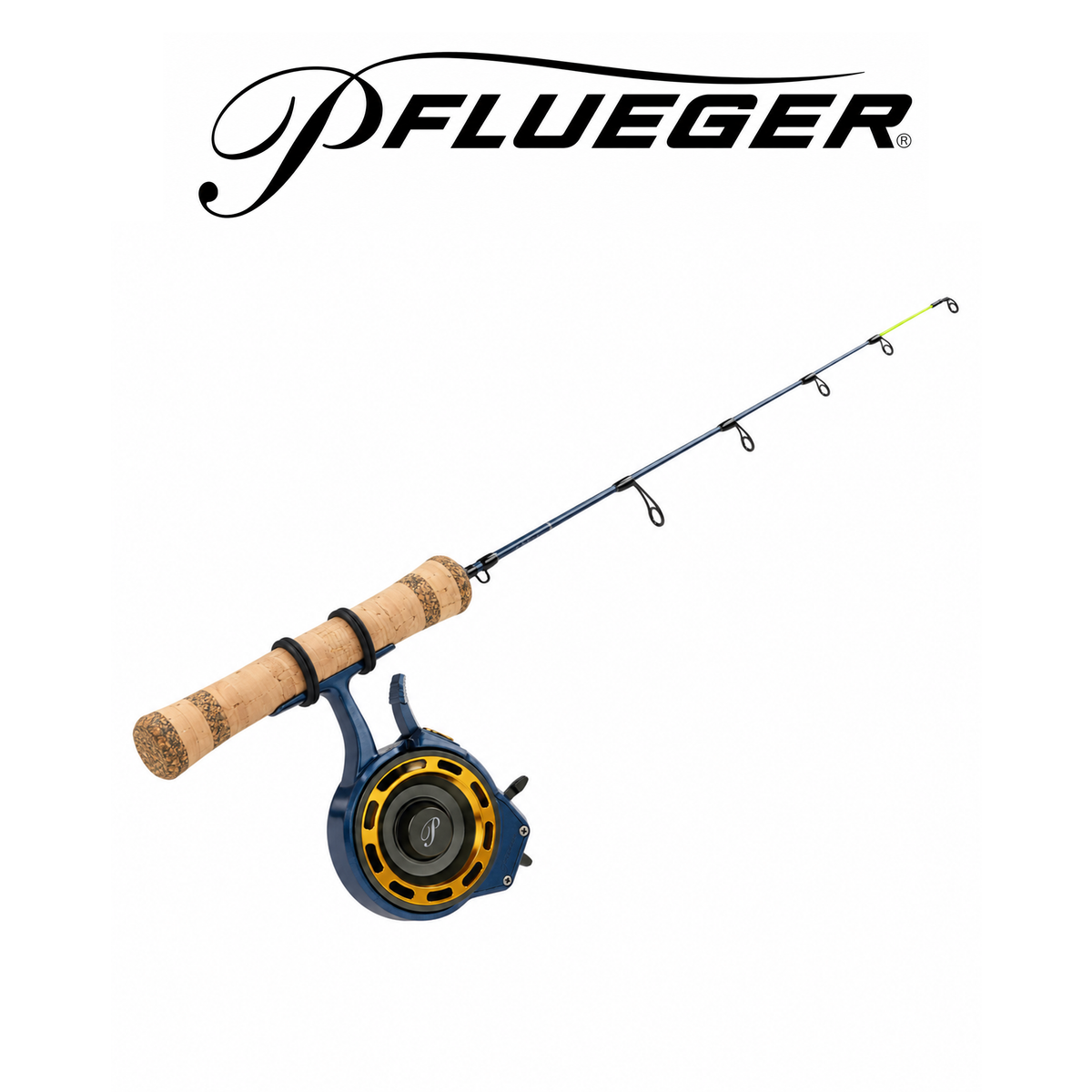 Pflueger President Inline Ice Fishing Rod & Reel Combo – Smooth Performance & Precision Control
