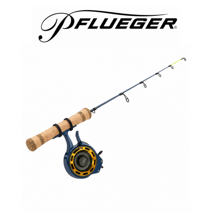 Pflueger President Inline Ice Fishing Rod & Reel Combo – Smooth Performance & Precision Control