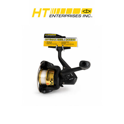 HT 1BB Ultralight Fishing Reel with Line - Black Body with Gold Plated Spool