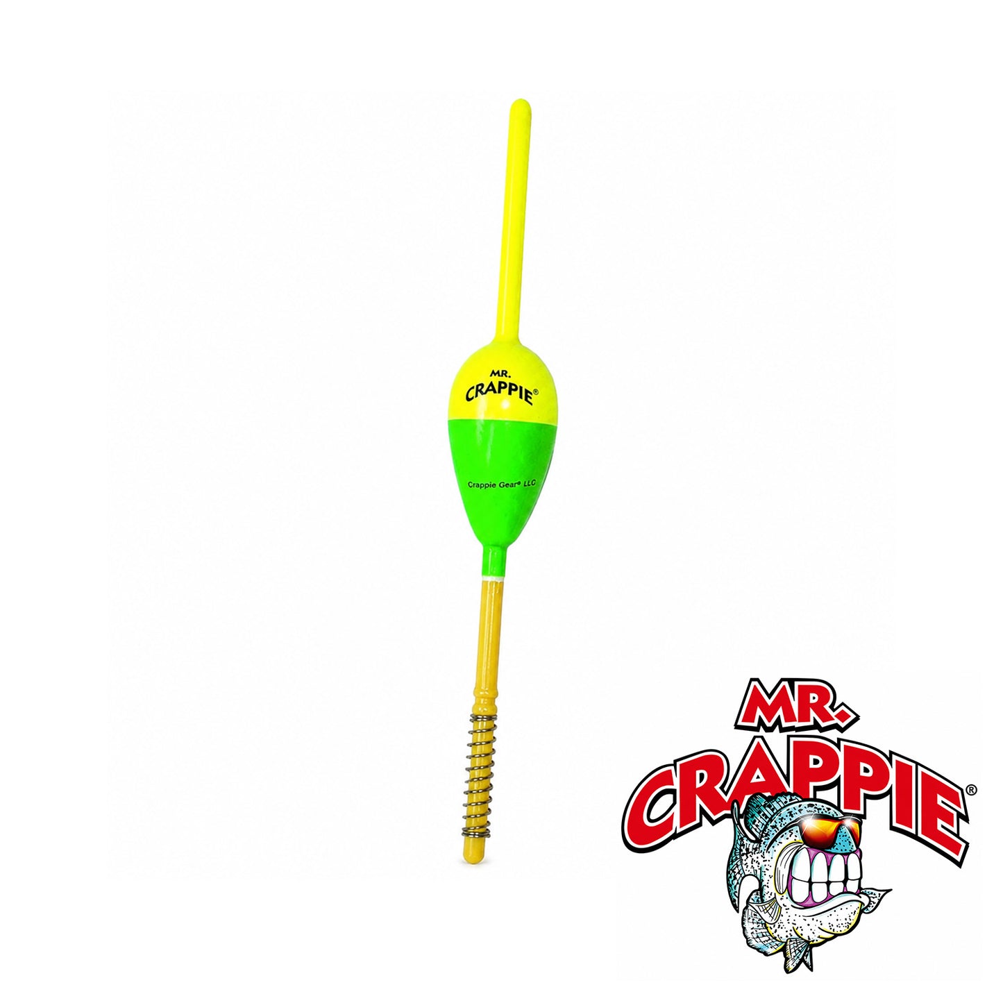 Mr. Crappie Balsa Sprang Thang Oval 0.88" Yellow/Green 2 Pack