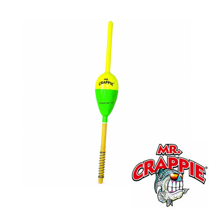 Mr. Crappie Balsa Sprang Thang Oval 0.88" Yellow/Green 2 Pack