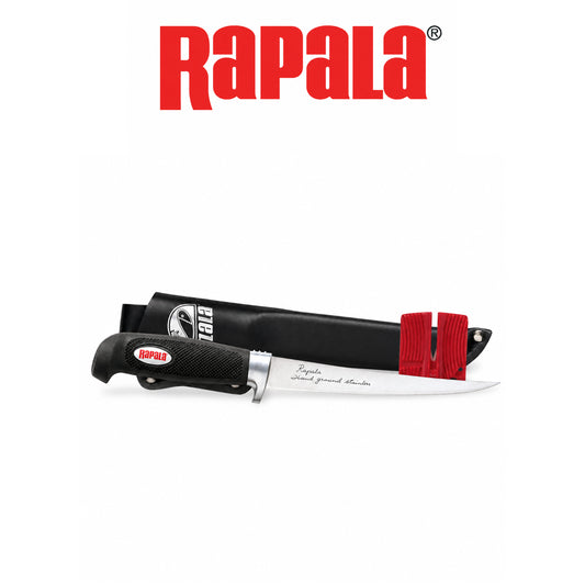 Soft Grip Fillet Knife Set with Single Stage Sharpener & Sheath