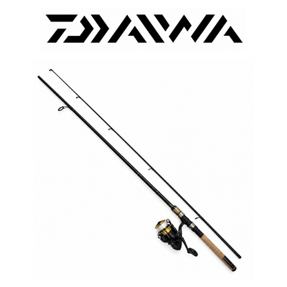Daiwa D-Shock 7' Medium Spinning Rod & Reel Combo – 2-Piece, 12 lb Mono, 1BB