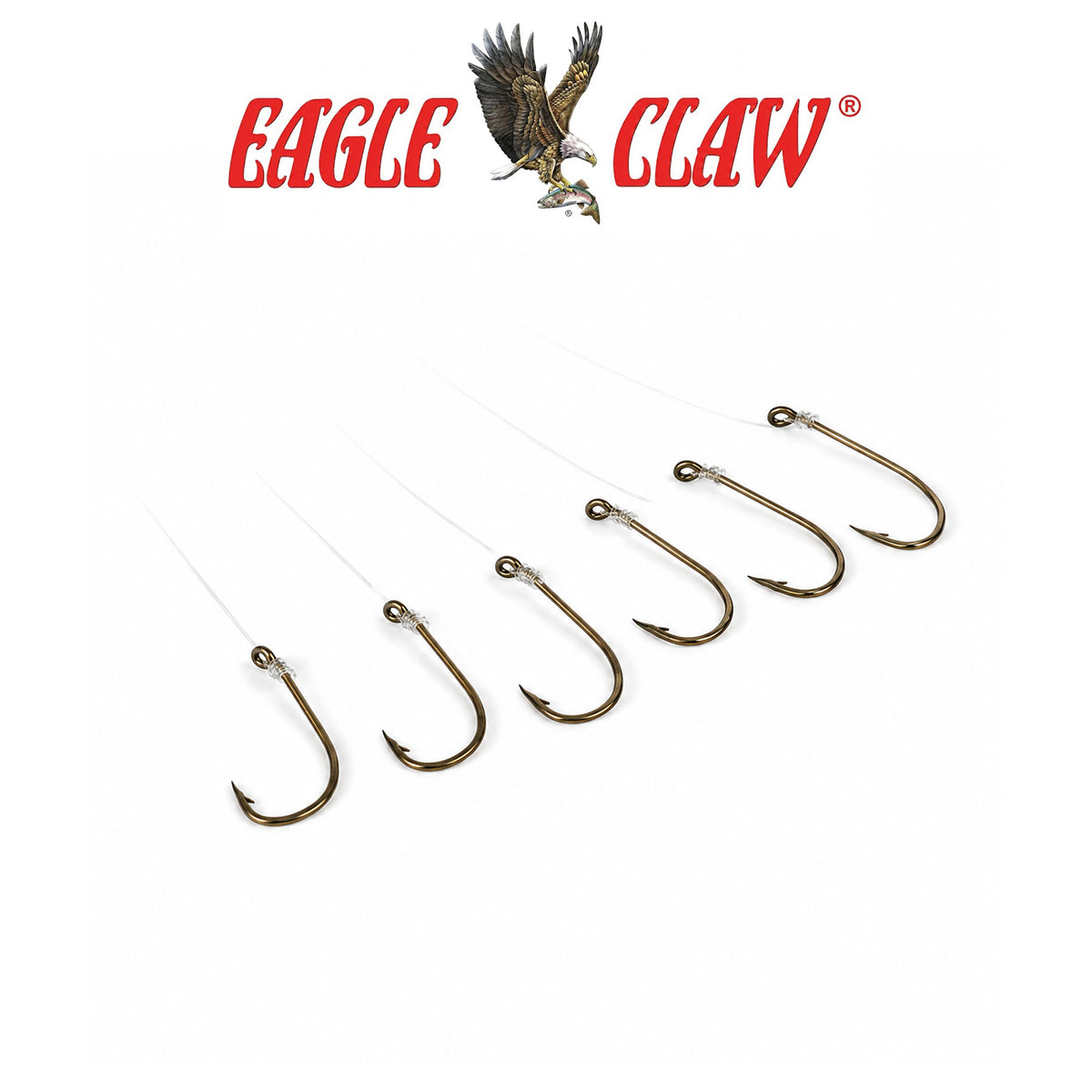 Eagle Claw 84 Classic Bronze Ringed Eye Fishing Hooks - 100 Pcs/Box