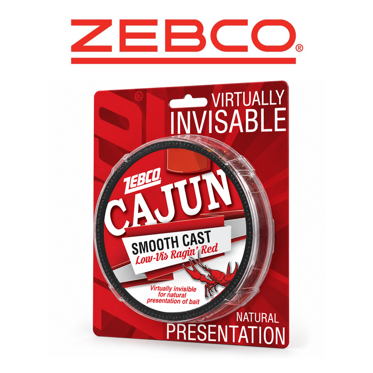 Cajun Low-Vis Red Monofilament Fishing Line 8 lb Test – 330 Yards