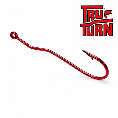 Tru Turn Bass Worm Hook – Blood Red