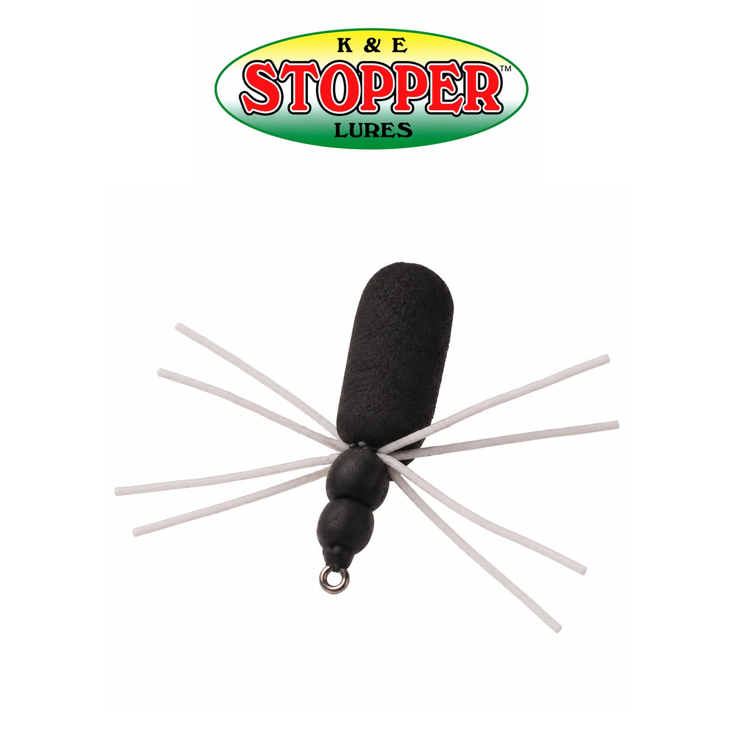 K&E Floating Spider Lure – Black & White Lightweight Floating Fishing Lure