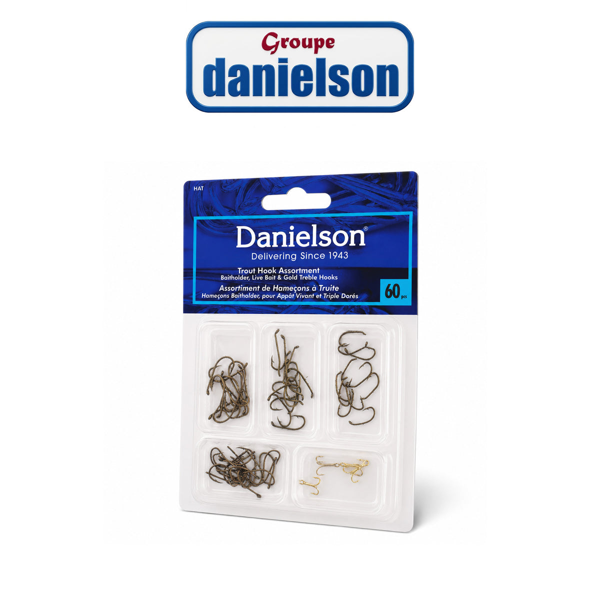 Danielson Trout Hook Assortment 60-Piece