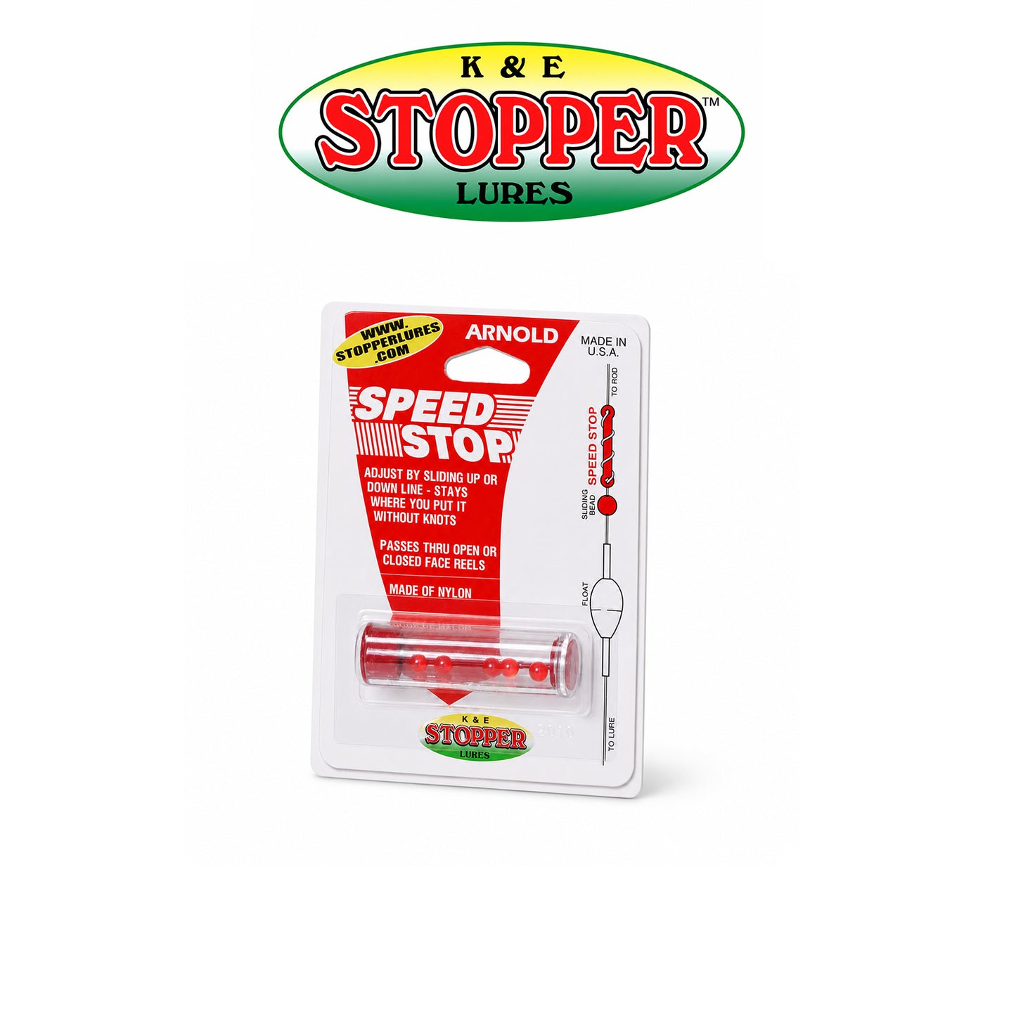K & E Speed Stop Bobbers 5-Pack – Red