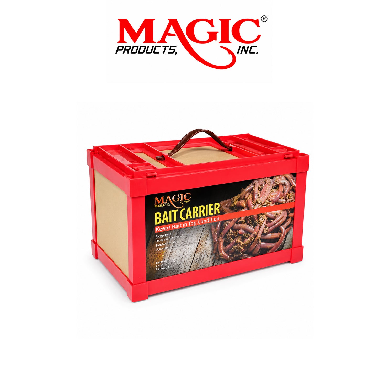 Magic Products Bait Carrier Live Bait Container – Small Fiberboard | Large Fiberboard | Small Dual Lid