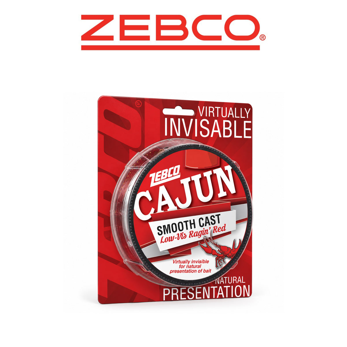 Zebco Cajun Low-Vis Red 4 lb Fishing Line – 330 Yards
