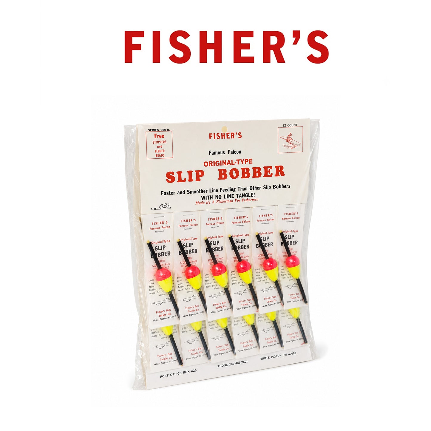 Fishers Vintage Slip Bobbers with Bobber Stoppers