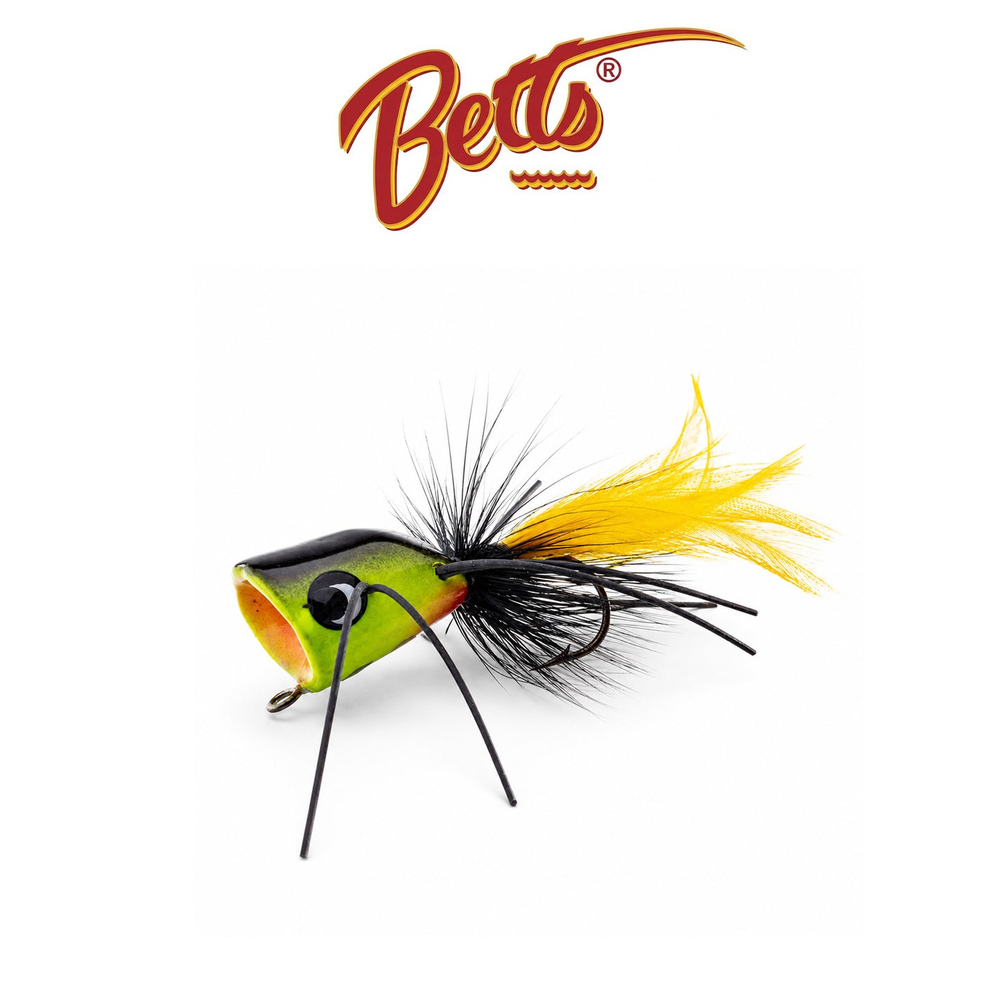Betts Bass Bug Size 1/0 | Frog ,Yellow ,Chartreuse Fishing Lure