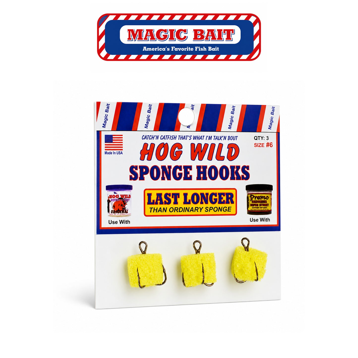 Magic Bait Sponge Hook with Sponge Holder – Size #6