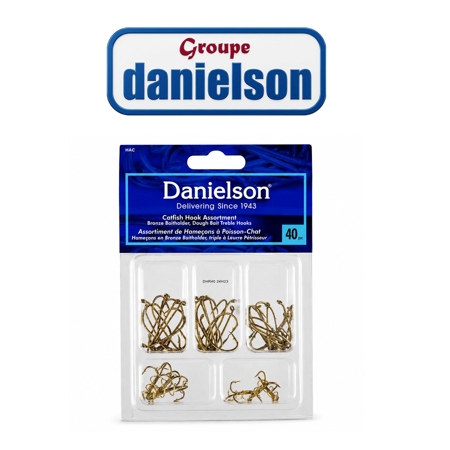Danielson Catfish Hook Assortment – 40 Piece