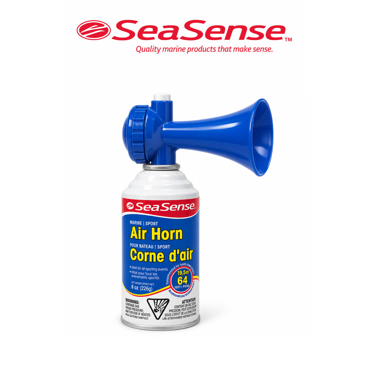 SeaSense Jumbo 8 oz High-Output Air Horn with Manual Trigger