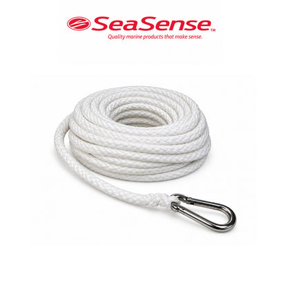 SeaSense Marine Premium Braided Anchor Line with Snap – Heavy-Duty & Secure Anchoring