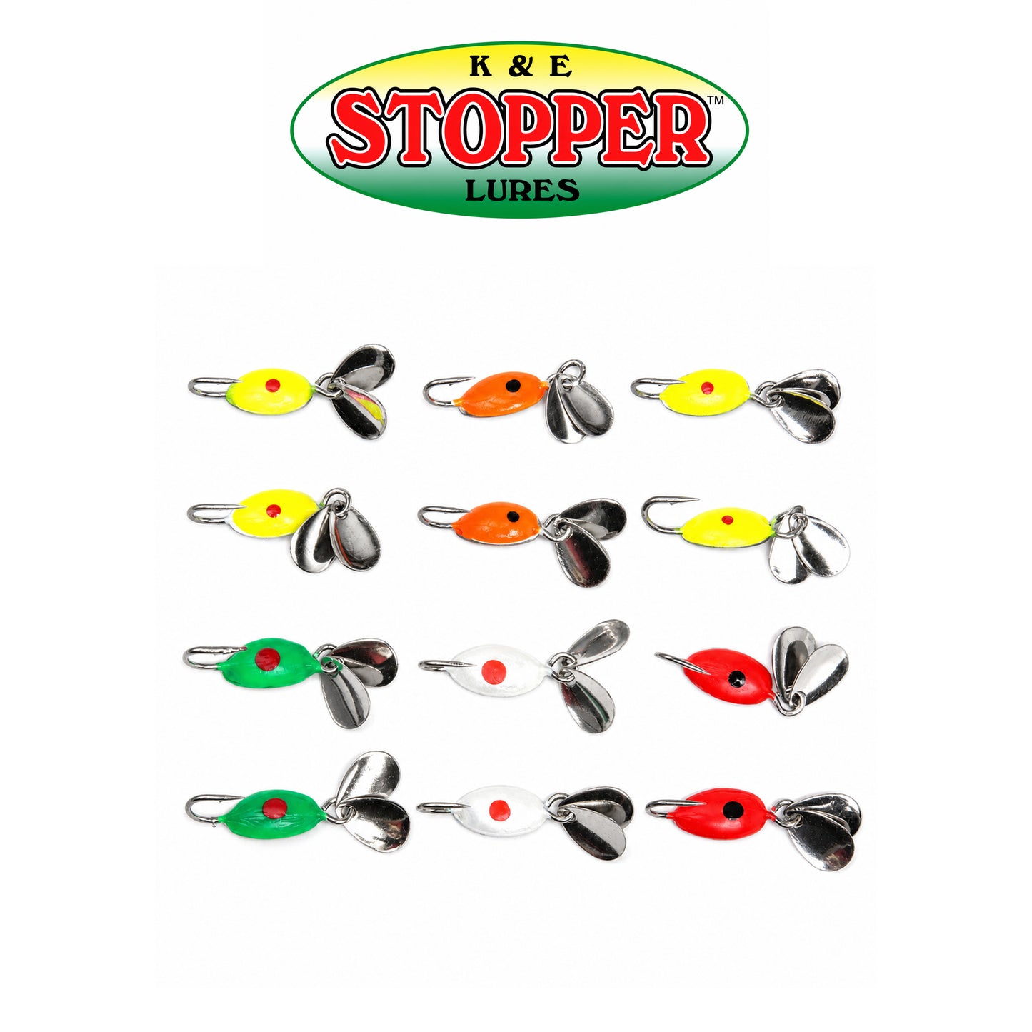 K&E Moxy Ice Jigwings Size 10 AST Colors Ice Fishing Jig