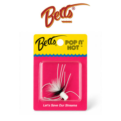 Betts Hot Pop Popping Lure Size 10 and 12 White/Chartreuse