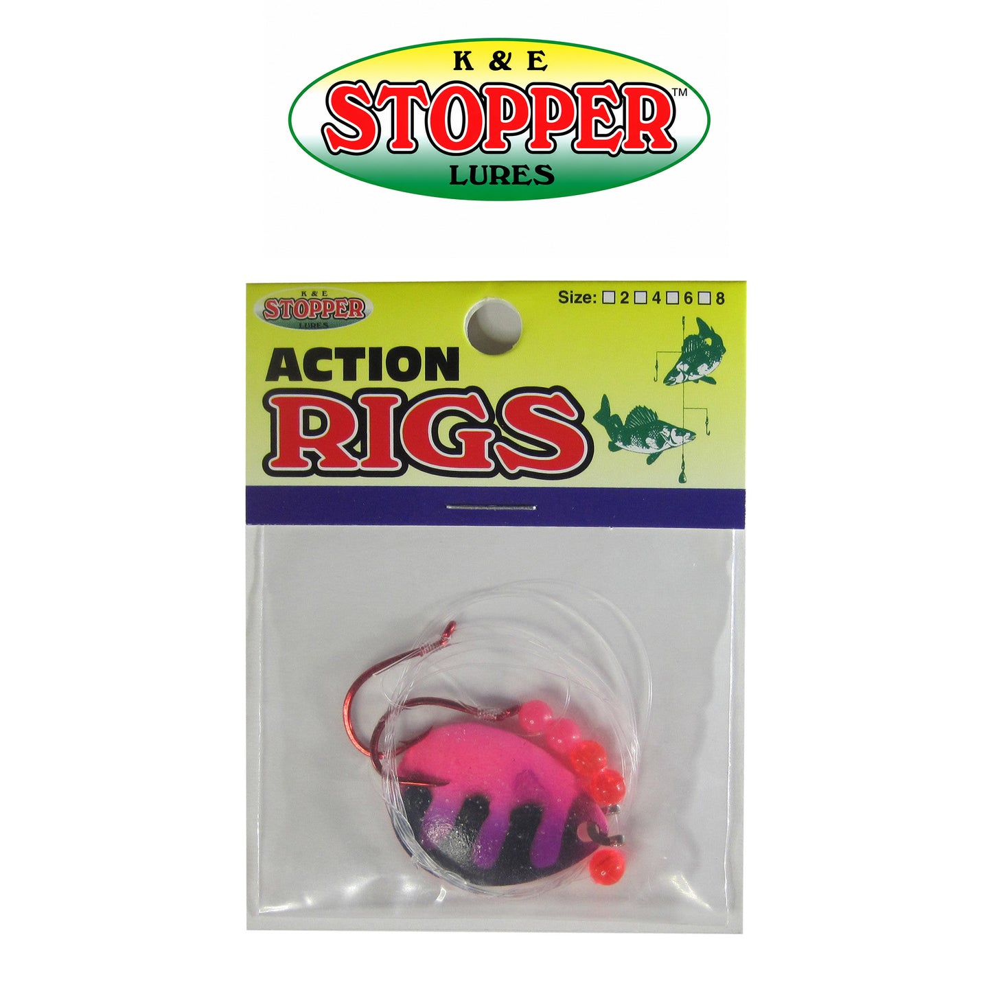 K&E Tiger Rig Size 4 with Hooks and Beads