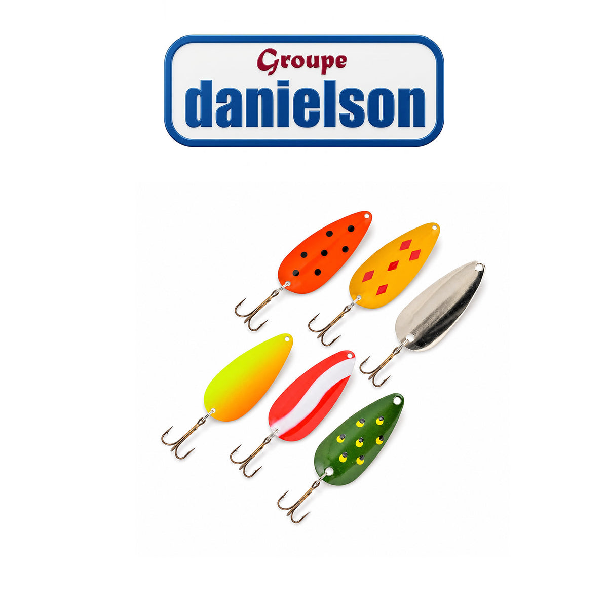 Danielson DN Mini Mite Spoon 6-Piece Premium Fishing Lure Set
