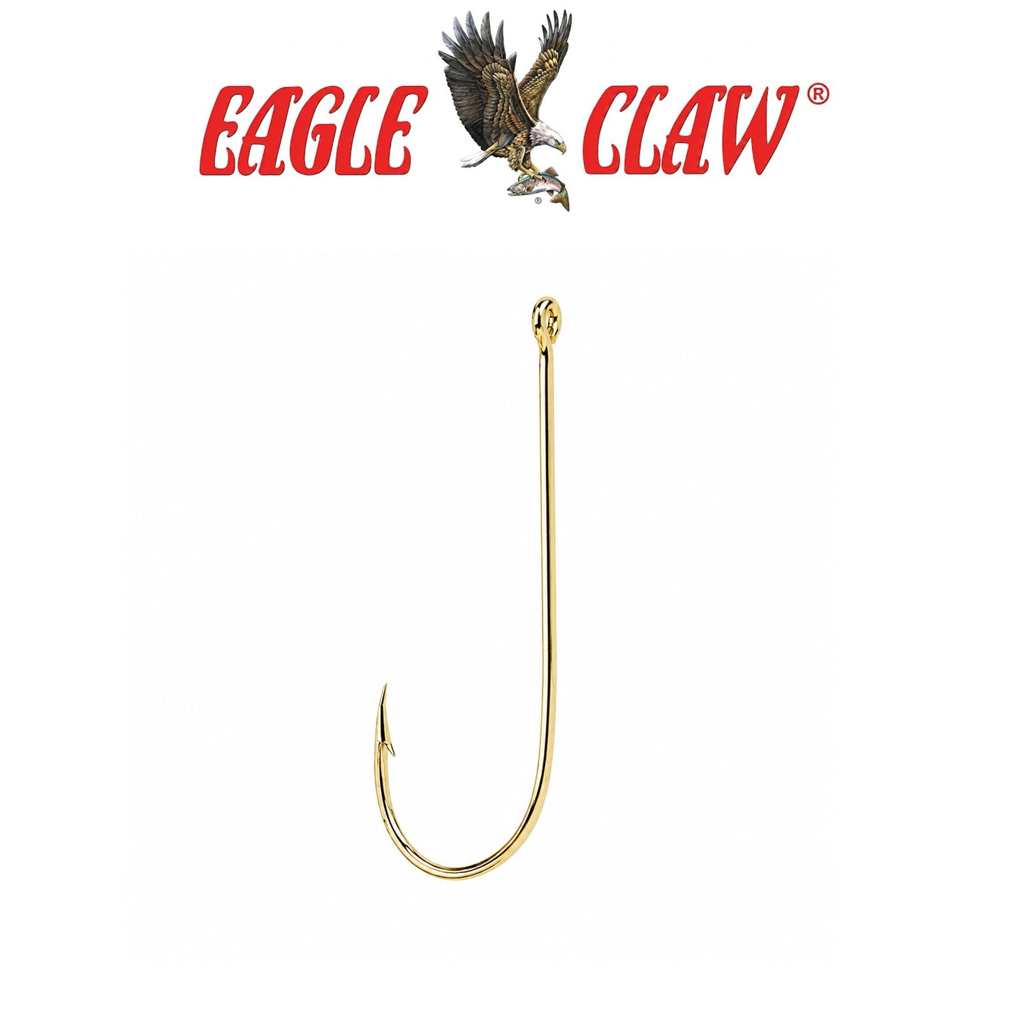 Eagle Claw Aberdeen 1X Light Wire Non-Offset Bronze Hooks – 5 Pack