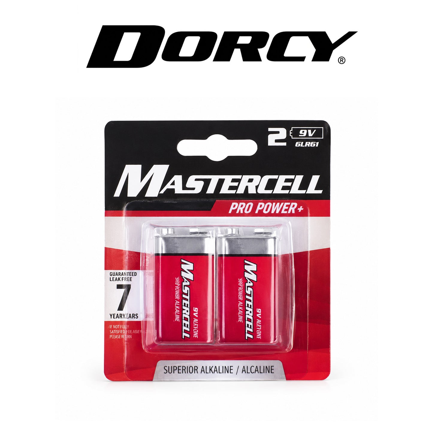 Dorcy Mastercell Alkaline 9V Battery 2-Pack