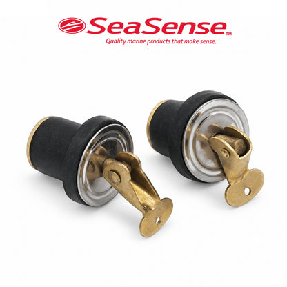 SeaSense Baitwell Bailer Plug Pair 5/8" Push-In Drain Plugs for Livewells