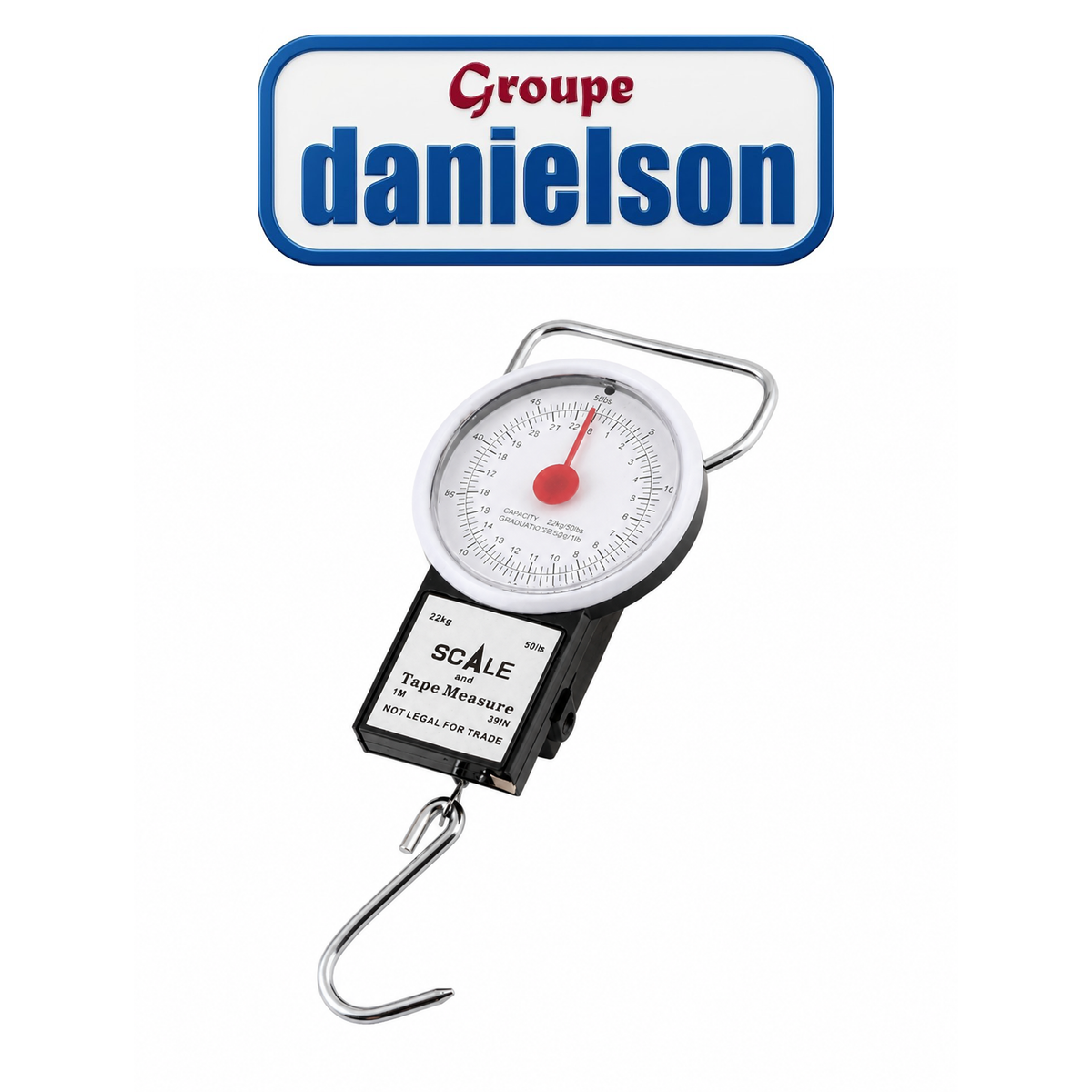 Denielson Deluxe 50 lb Round Fishing Scale with 39" Measuring Tape – Premium Angler’s Catch Scale