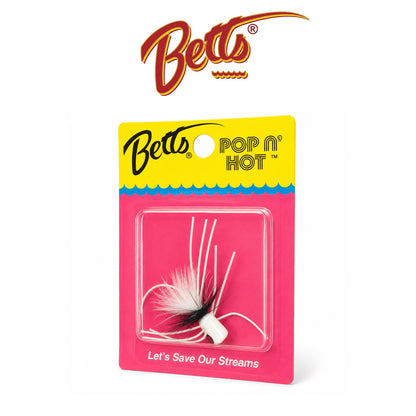 Betts Hot Pop Popping Lure Size 10 and 12 White/Chartreuse