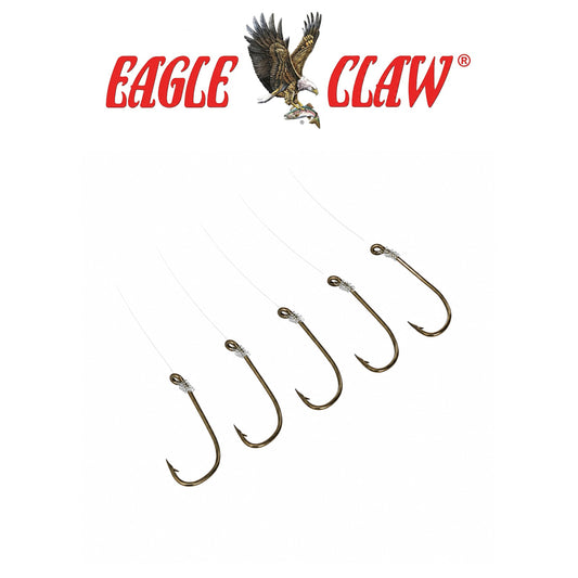 Eagle Claw Ringed Eye Gold Fishing Hooks 5 Pack