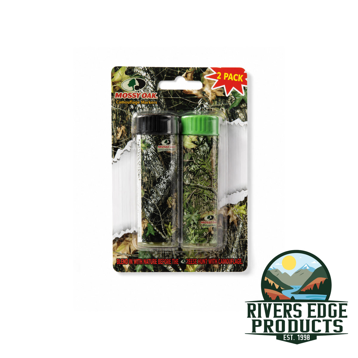 Rivers Edge Mossy Oak Camouflage Refillable Lighters 2-Pack