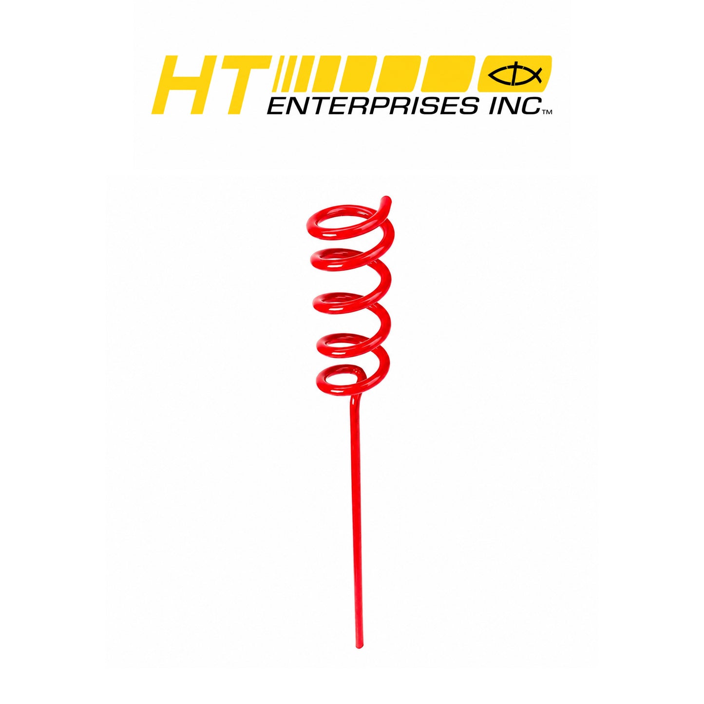 HT Heavy-Duty Coiled Bank Rod Holder – 15" Steel Wire, 1/4" Diameter