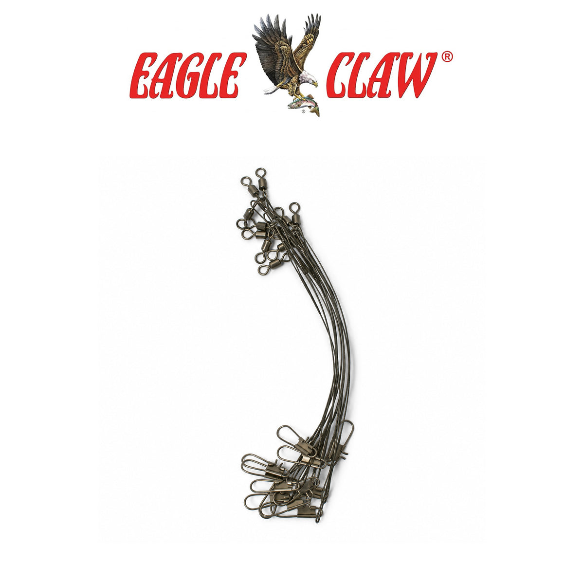Eagle Claw BEL630BR Steel Fishing Leaders 6" 30 lb Bright Finish 12-Pack