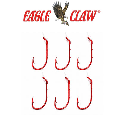 Eagle Claw Baitholder Snell Fishing Hook – 6 Pack