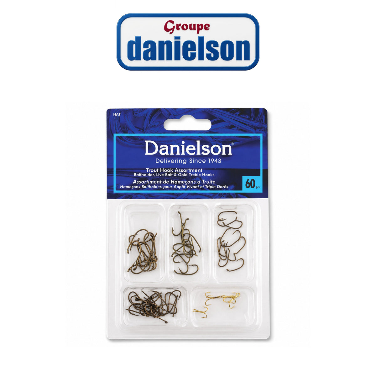 Danielson Trout Hook Assortment 60-Piece