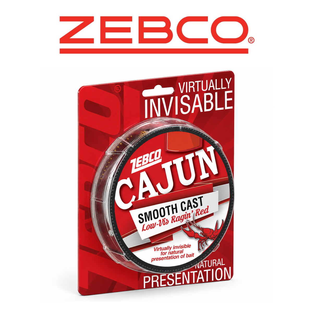 Cajun Low-Vis Red Monofilament Fishing Line 8 lb Test – 330 Yards