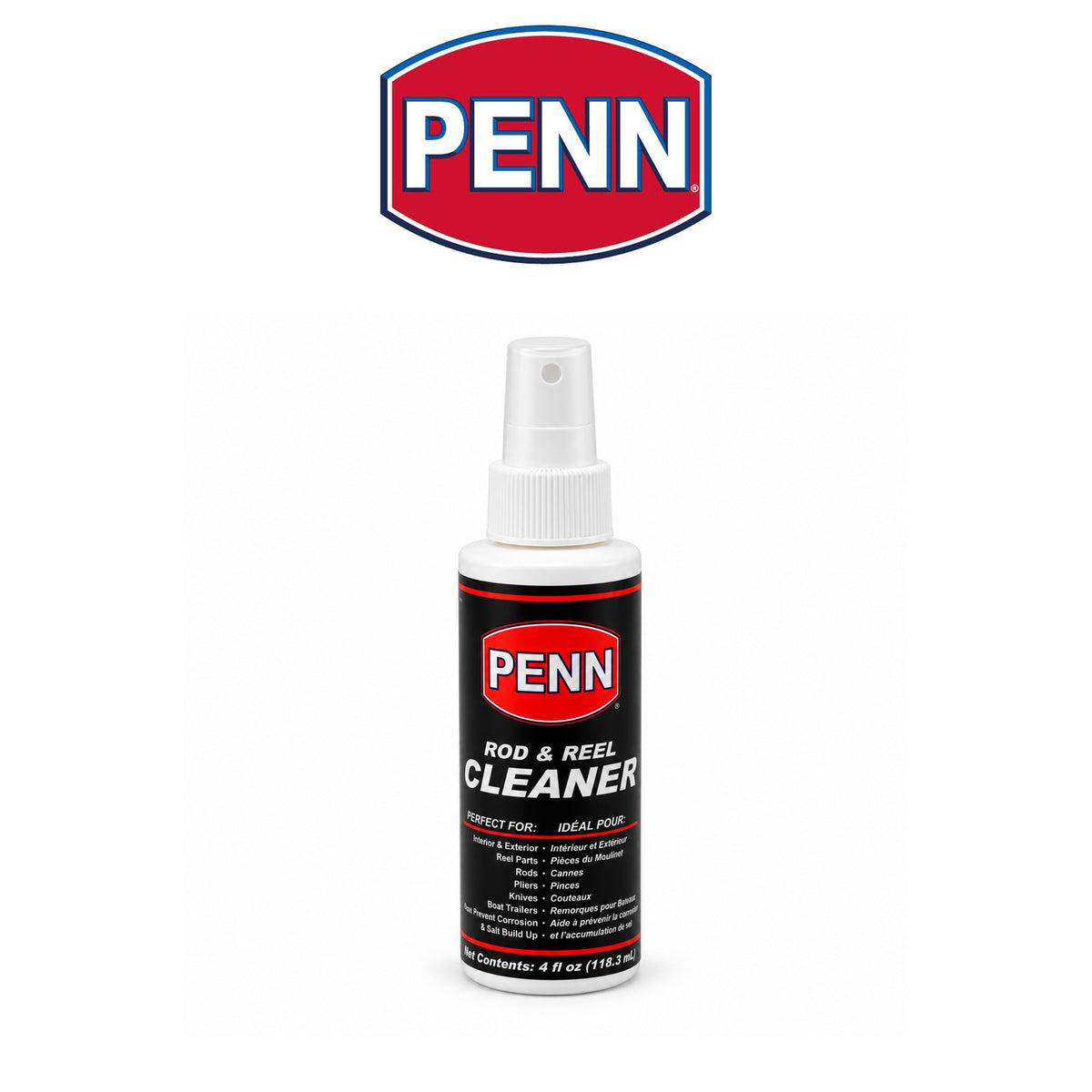 PENN Rod & Reel Cleaner 4 oz – Fishing Equipment Cleaning & Maintenance Spray