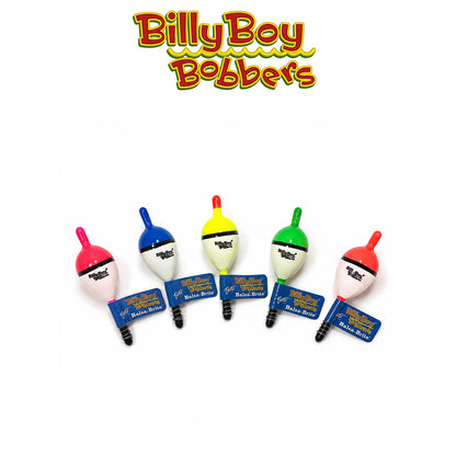 Billy Boy Balsa Spring Oval Bobbers 0.63" Assorted Bright Colors 18 Pack