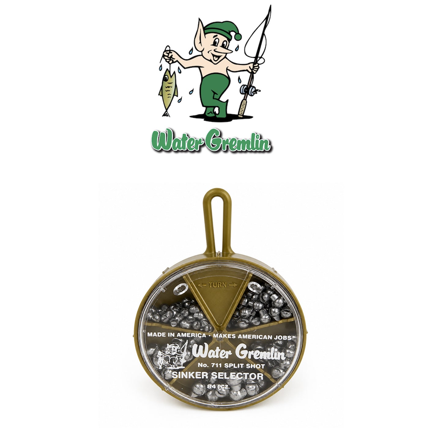 Water Gremlin 711 Removable Split Shot Selector Dial Fishing Sinkers
