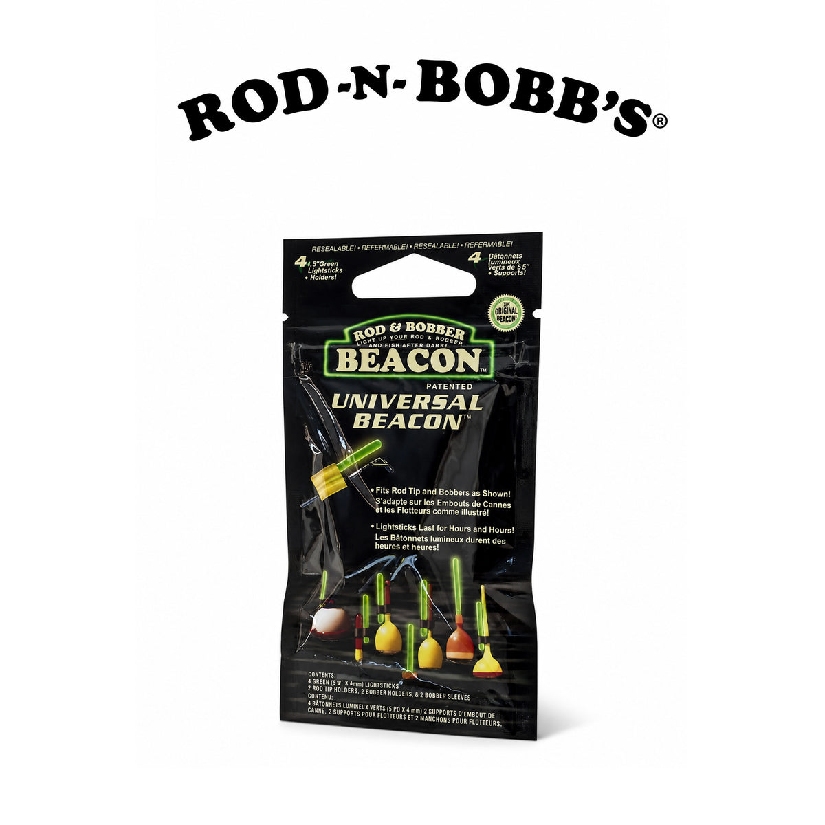 Rod-N-Bobb’s Universal Lightstick Beacon Glow-in-the-Dark Fishing Light