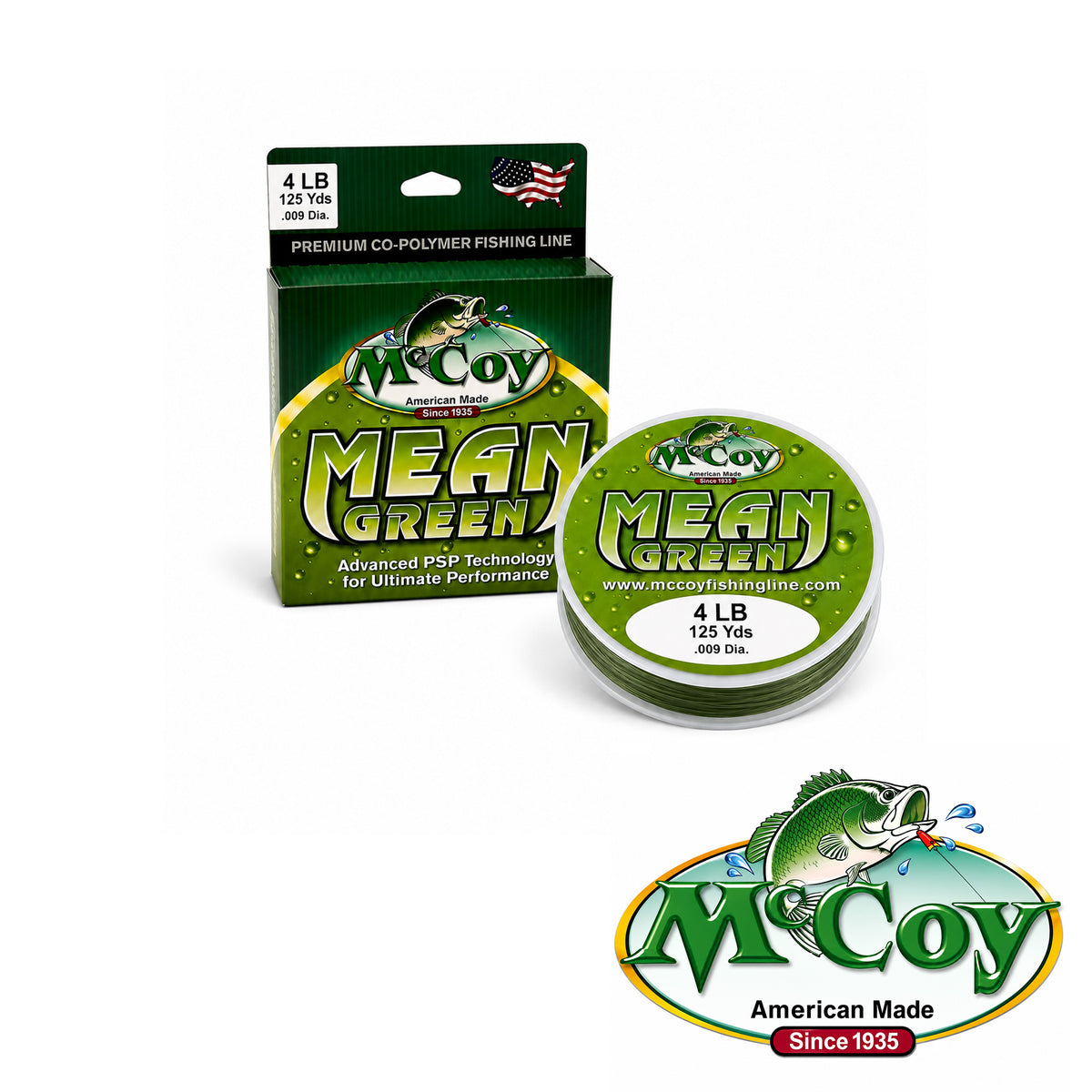 McCoy Mean Green Co-Polymer Fishing Line