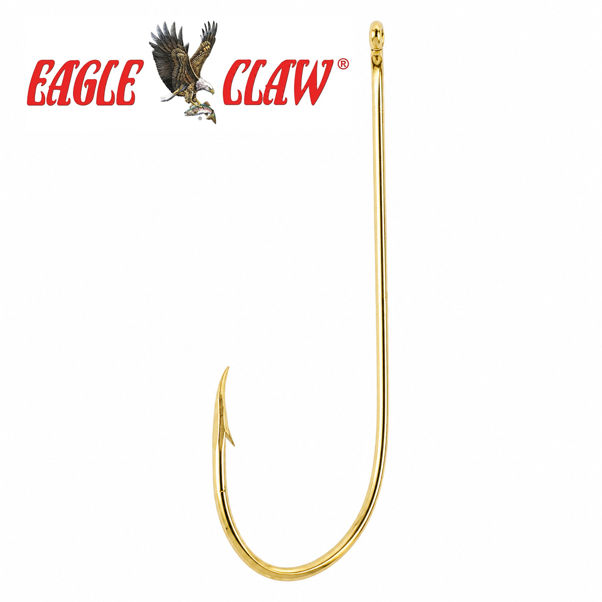 Eagle Claw Gold Fishing Hooks 100 Count Box