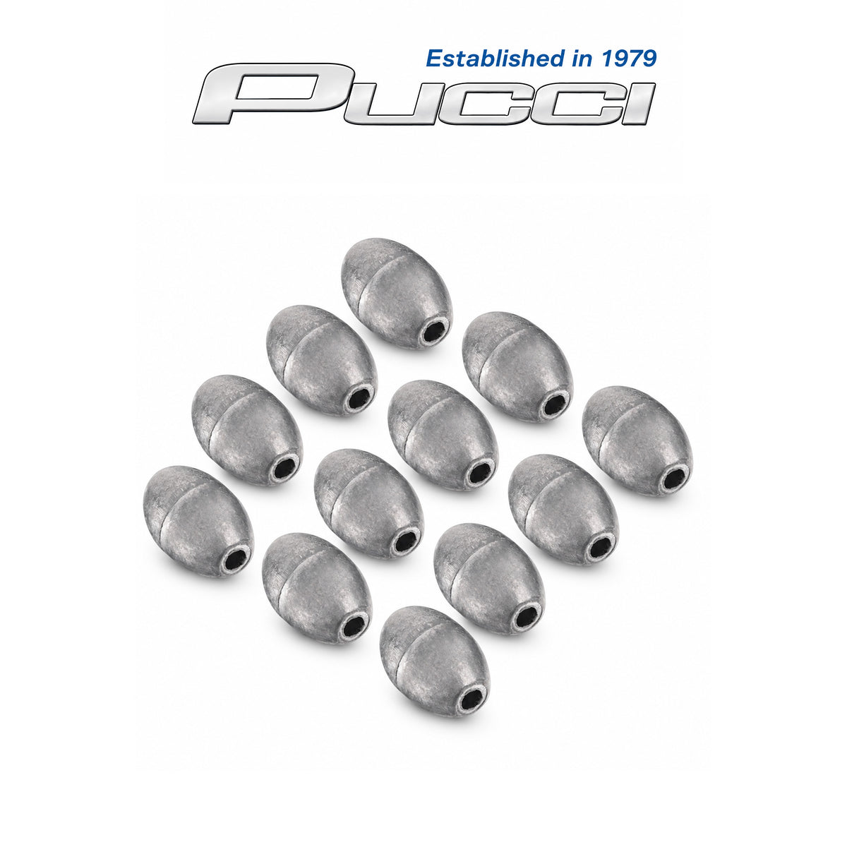 Pucci Egg Sinkers Fishing Weights 12 Pack