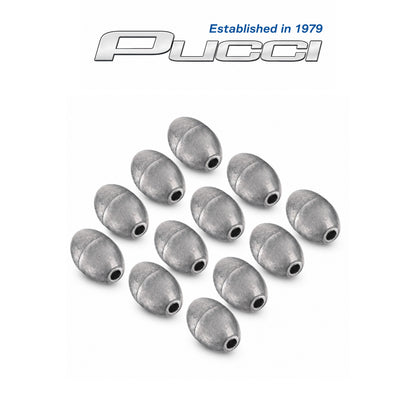 Pucci Egg Sinkers Fishing Weights 12 Pack