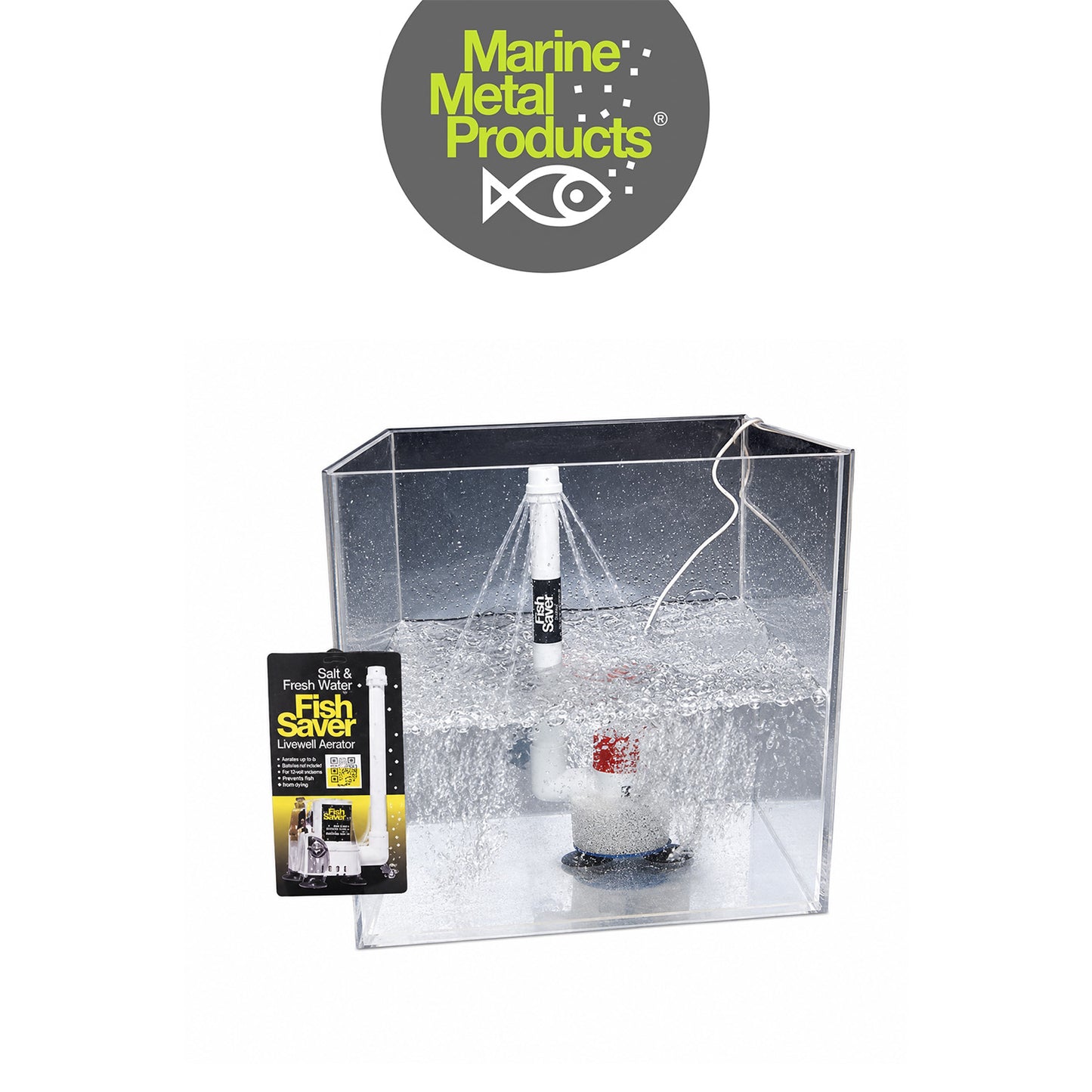 Marine Metal Fish Saver Portable Livewell Aerator for Bait &amp; Fish