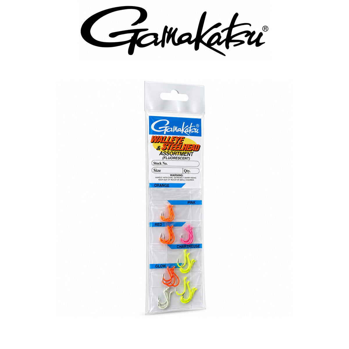 Gamakatsu Walleye Fluorescent Hooks – Assorted Colors