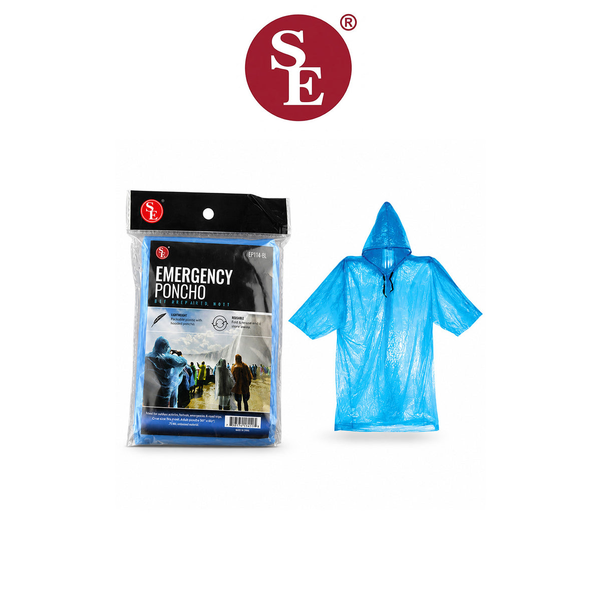 SONA Emergency Poncho Lightweight Waterproof Rain Protection