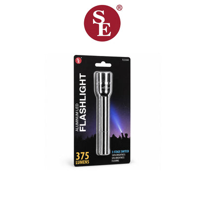 Sona 6" 375 Lumen Black Aluminum LED Flashlight – 12 Piece Display