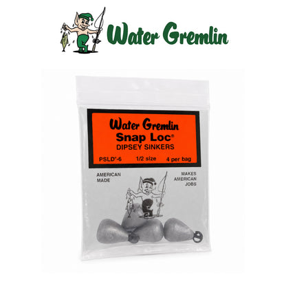 Water Gremlin Snap Loc Dipsey Sinkers for Crappie, Panfish & Freshwater Fishing